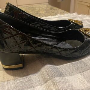 Brand new black Tory Burch Block heel in size 7